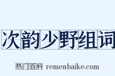次韵少野组词是什么意思的图片